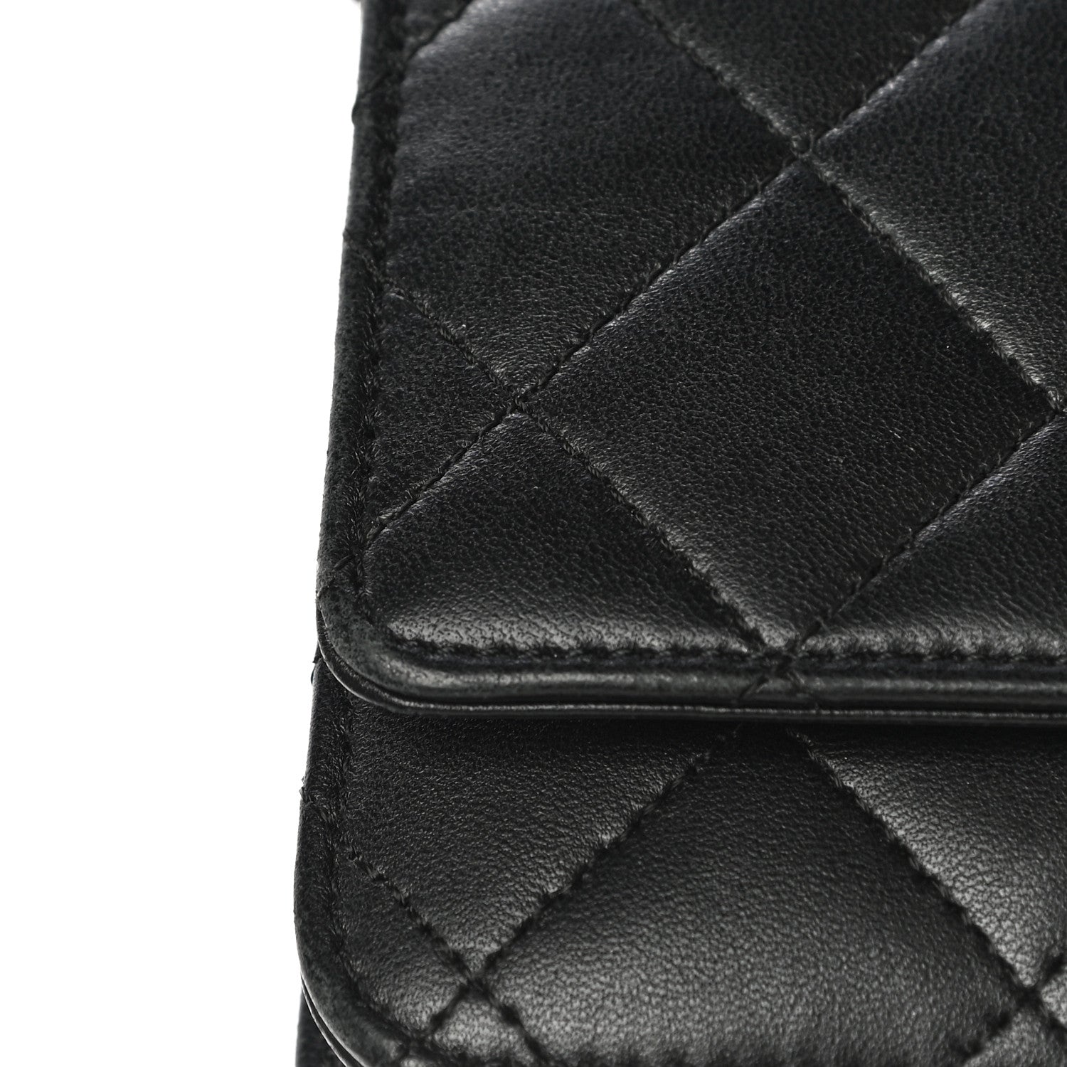 Chanel Lambskin Quilted Wallet On Chain WOC Black 24 of 31