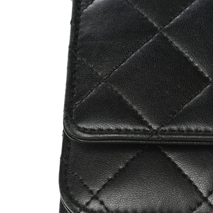 Chanel Lambskin Quilted Wallet On Chain WOC Black 24 of 31