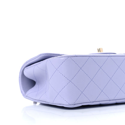 Chanel Lambskin Quilted Mini Top Handle Rectangular Flap Light Purple 7 of 9