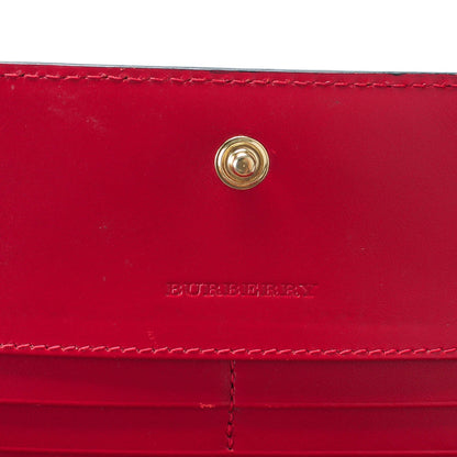 Burberry Patent Heritage Grain Penrose Bow Continental Wallet Military Red 6 of 8