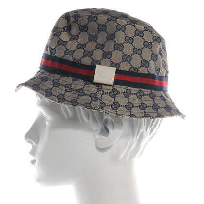 Gucci Monogram Web Bucket Hat Blue Medium 3 of 7