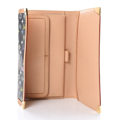 Louis Vuitton Monogram Multicolor Porte Tresor International Wallet Black 5 of 10