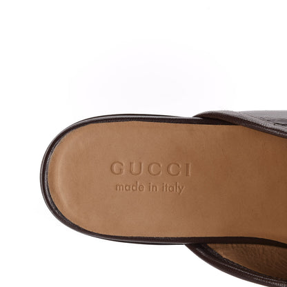 Gucci Goatskin Mens Horsebit Slippers 6 Light Brown 7 of 10