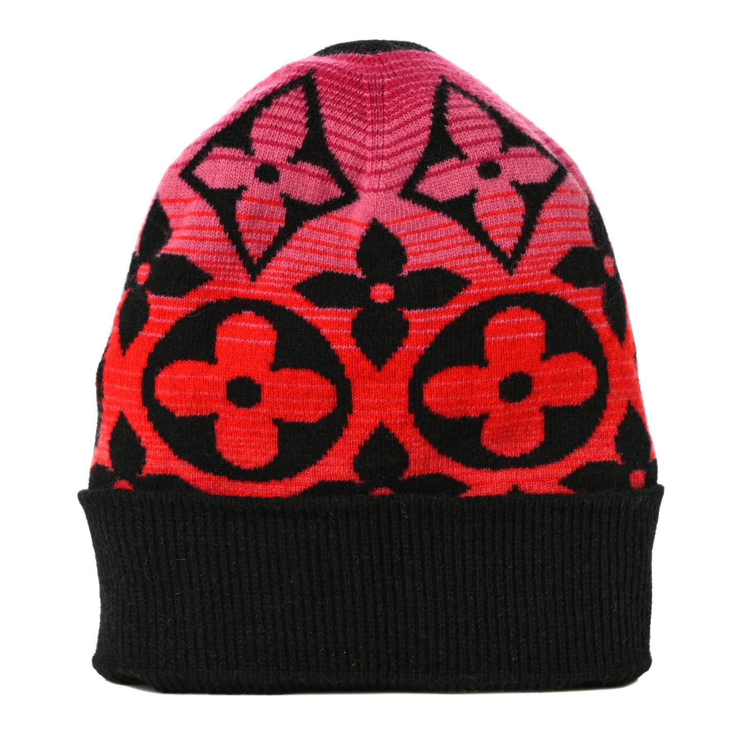 Wool Cashmere Monogram Sunset Snood Hat Black