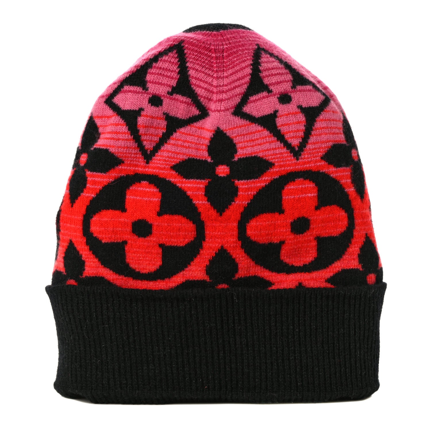 Louis Vuitton Wool Cashmere Monogram Sunset Snood Hat Black 1 of 10