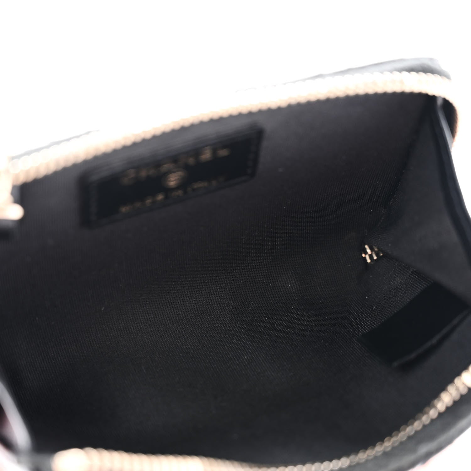 Chanel Lambskin Camellia Embossed Key Holder Case Black 5 of 10