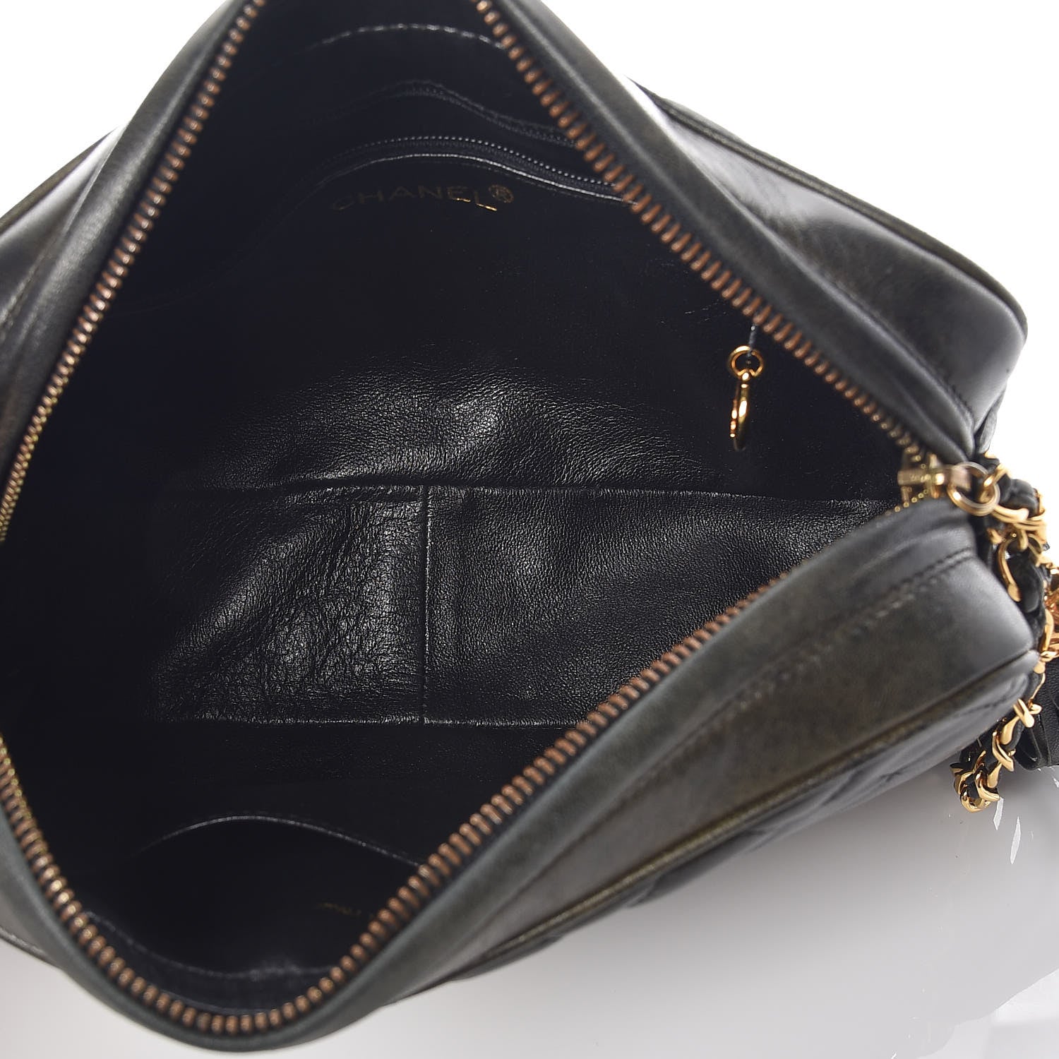 Chanel Lambskin Quilted CC Tassel Camera Case Black 7 of 16