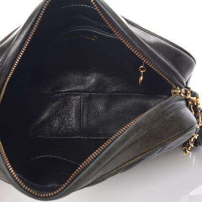 Chanel Lambskin Quilted CC Tassel Camera Case Black 7 of 16