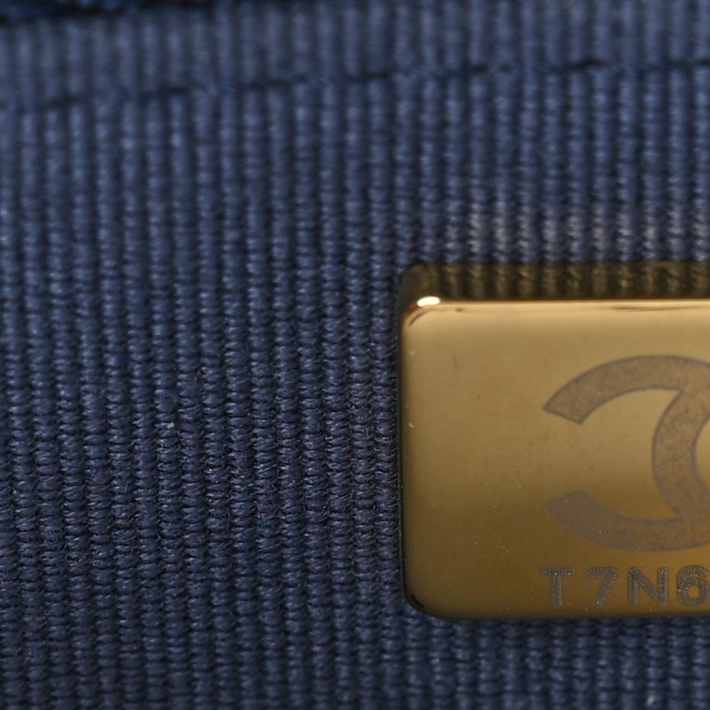 Denim Printed Wallet On Chain WOC Dark Blue