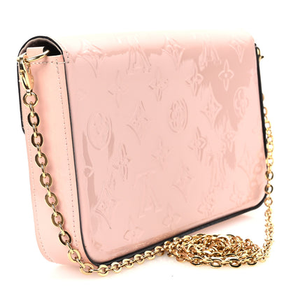 Louis Vuitton Vernis Felicie Chain Wallet Rose Ballerine 3 of 11
