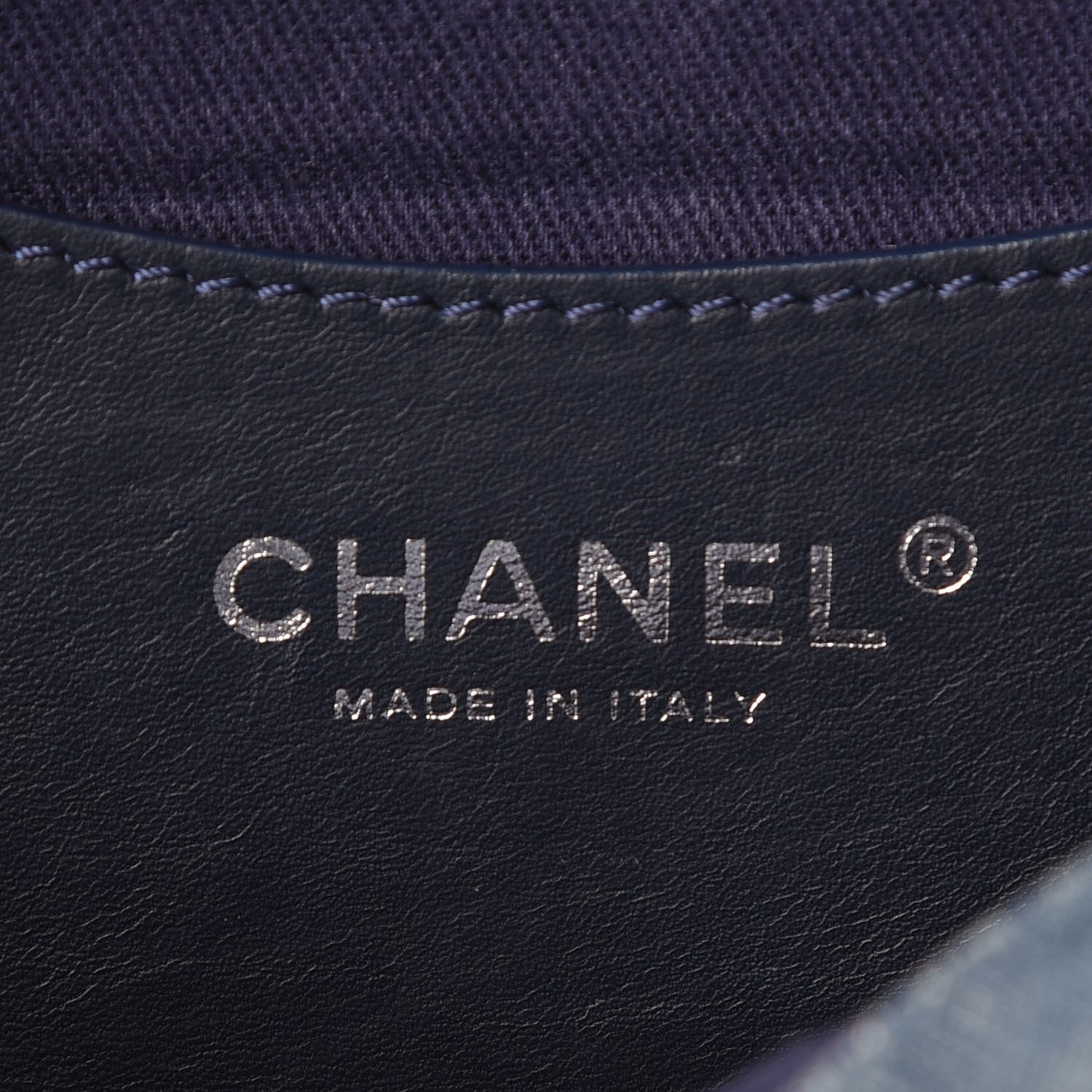 Chanel Denim Quilted Camellia Embroidered Large Flap Blue 6 of 10