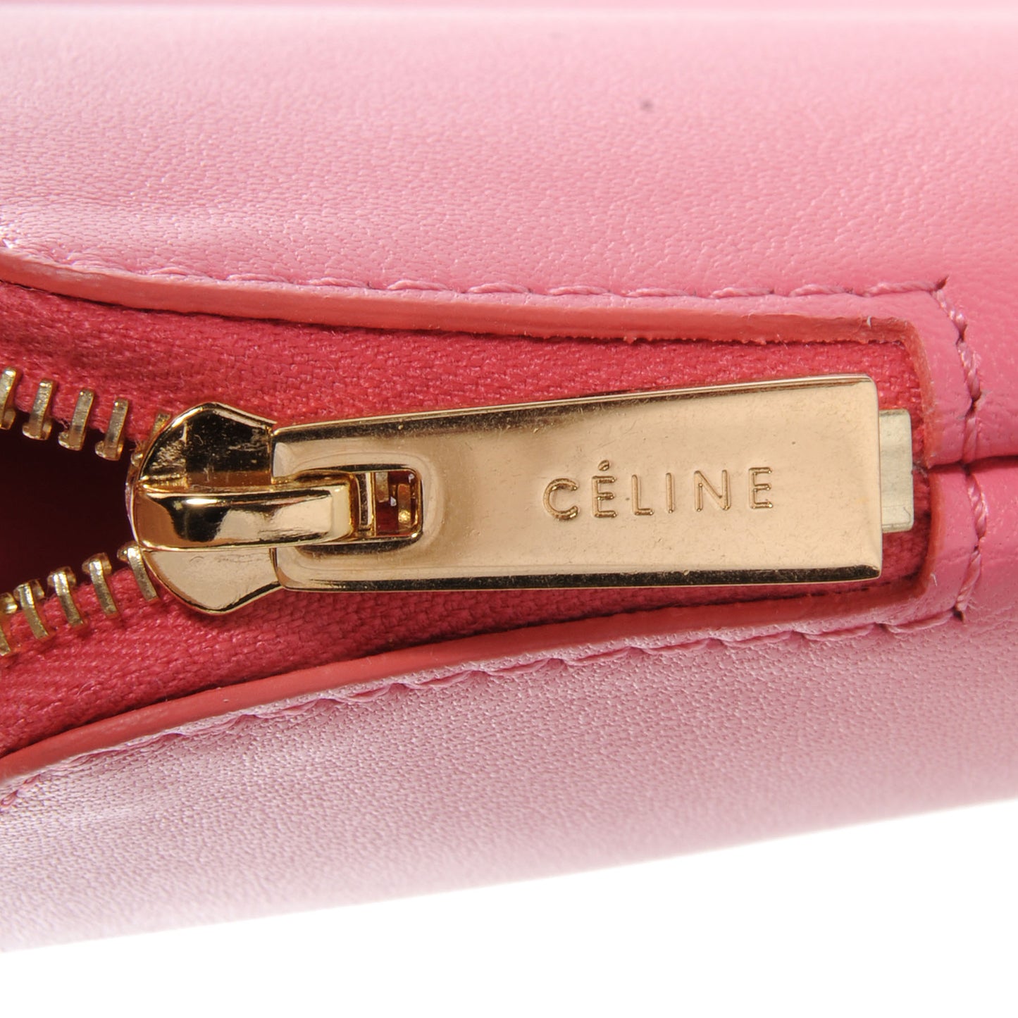 Lambskin Bi-Color Solo Clutch Rust