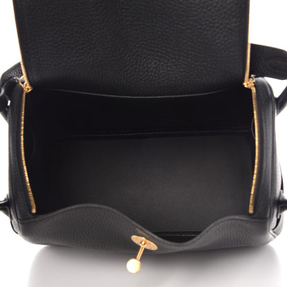 Hermes Taurillon Clemence Lindy 26 Black 5 of 8