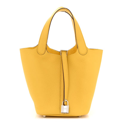 Hermes Taurillon Clemence Picotin Lock 18 PM Sun 1 of 11