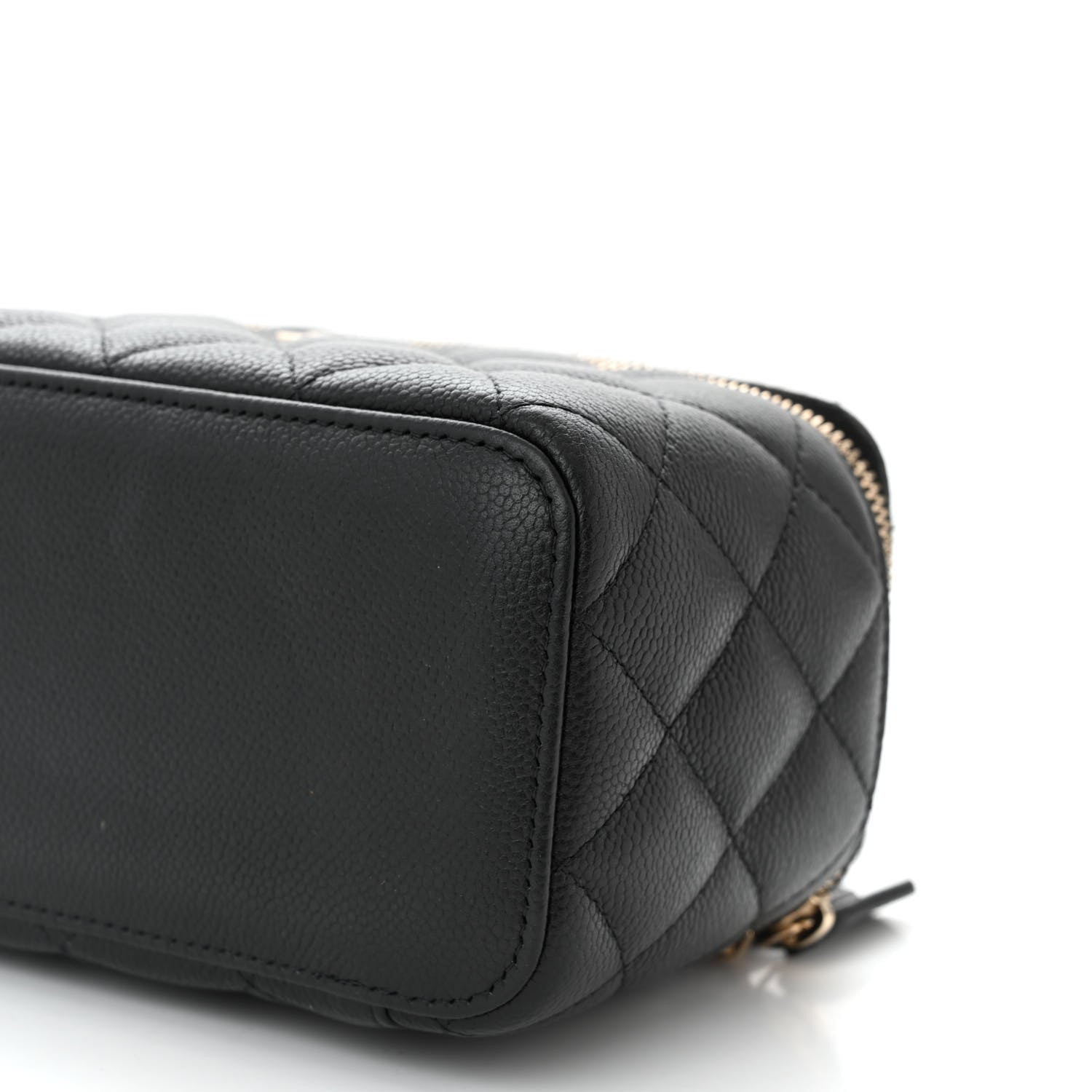 Chanel Caviar Quilted Small Tiny CC Vanity Case With Chain Black 10 of 12