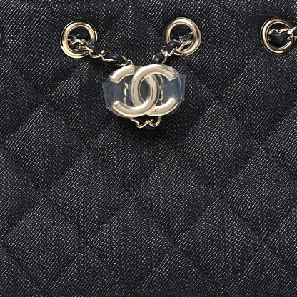 Chanel Denim Quilted Mini Chanel 25 Handbag Dark Blue 8 of 10