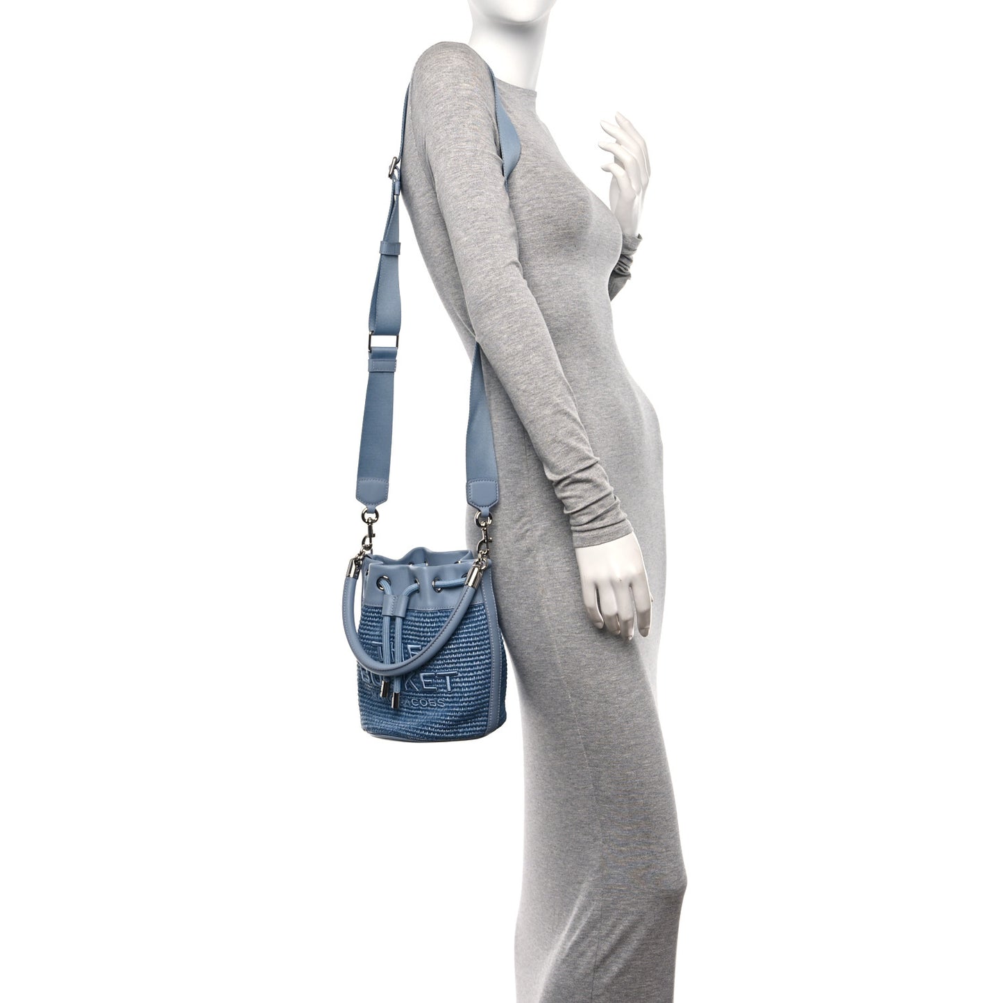 Woven The Bucket Bag Pale Blue