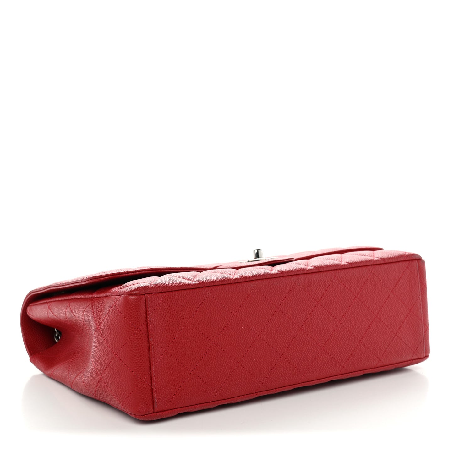 Caviar Quilted Maxi Single Flap Red