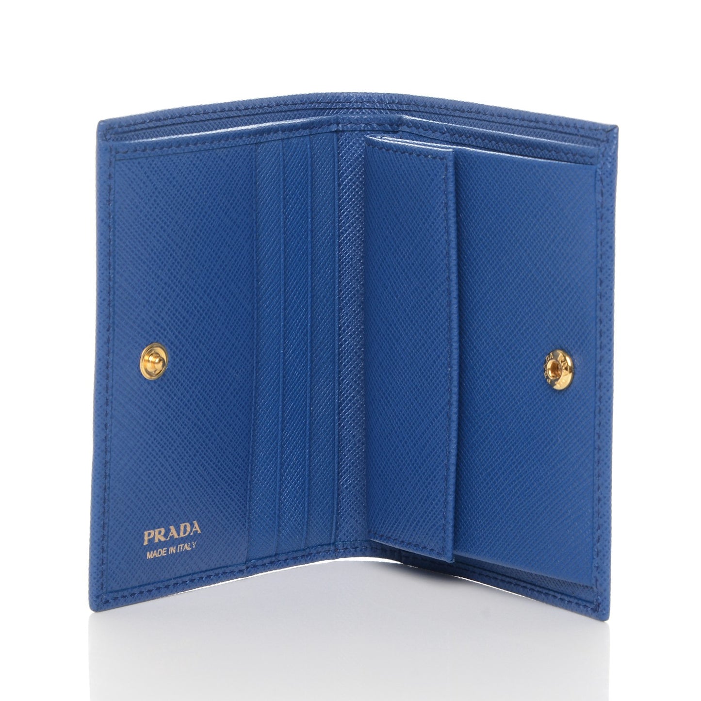 Saffiano Compact Wallet Blue