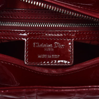 Christian Dior Patent Cannage Medium Lady Dior Red 7 of 10