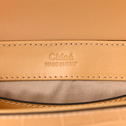 Chloe Calfskin Crocodile Embossed Mini C Double Carry Honey Gold 6 of 9