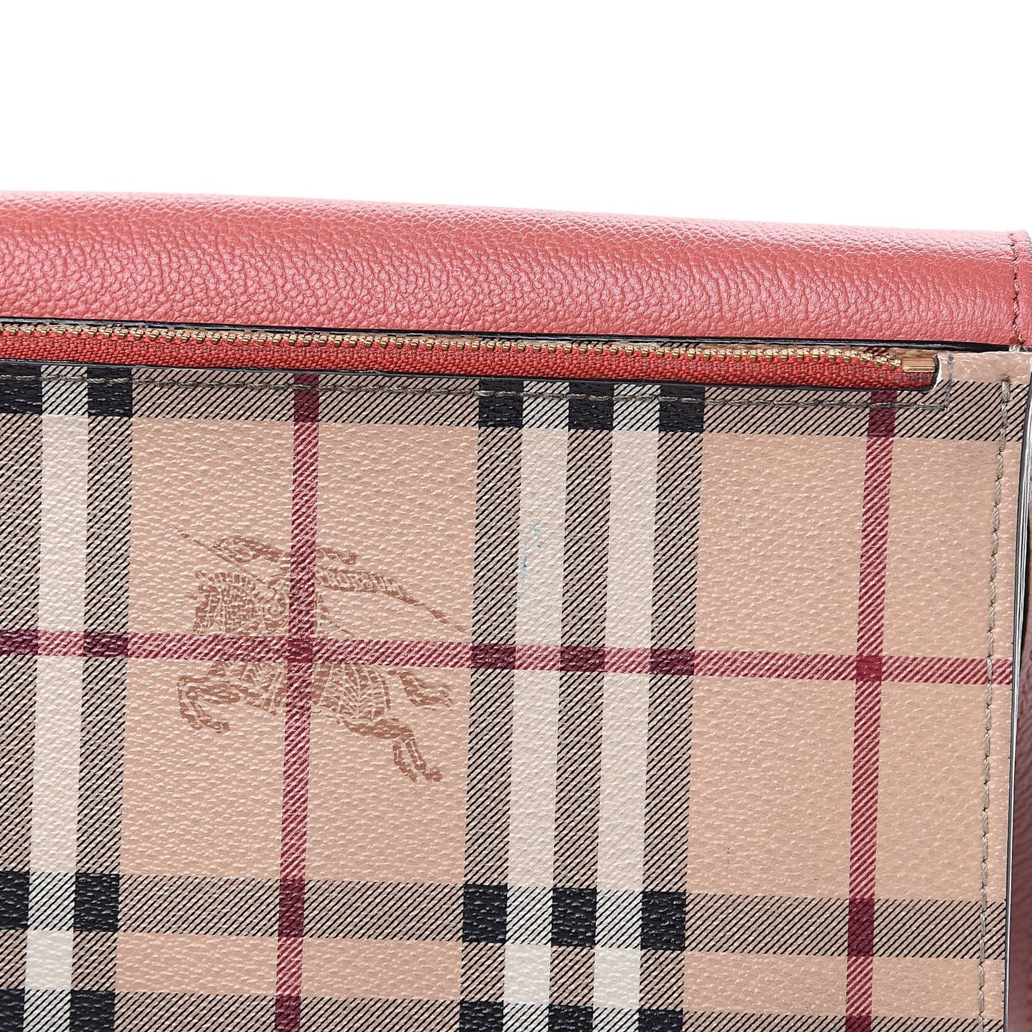 Derby Calfskin Haymarket Check Small Loxley Crossbody Cinnamon Red Multicolor