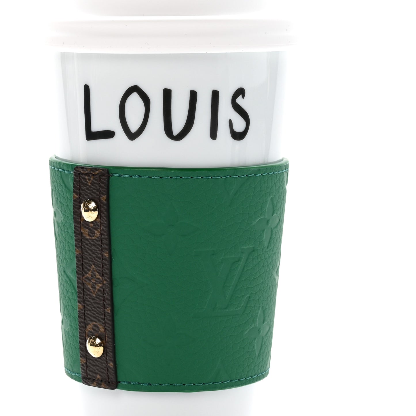 Porcelain Taurillon Louis Cup Green