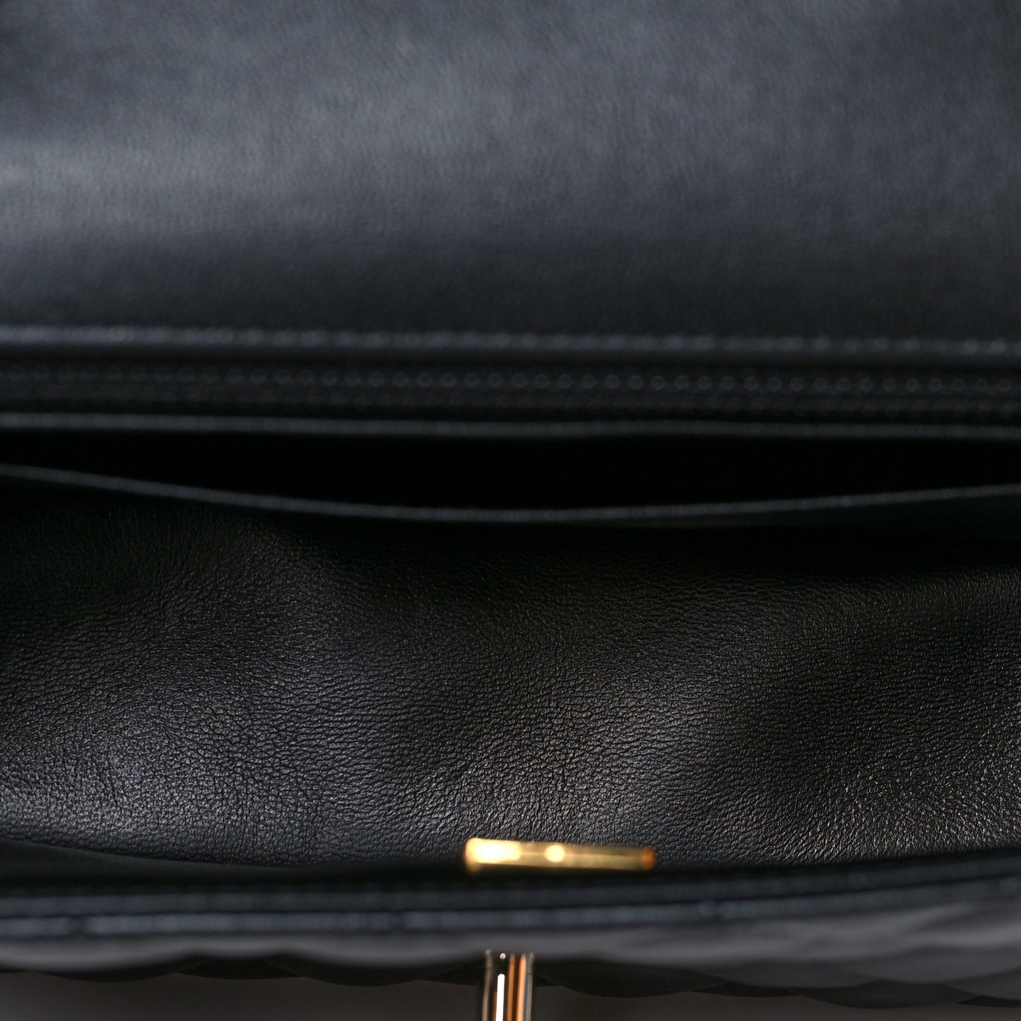 Lambskin Quilted Mini Rectangular Flap Black
