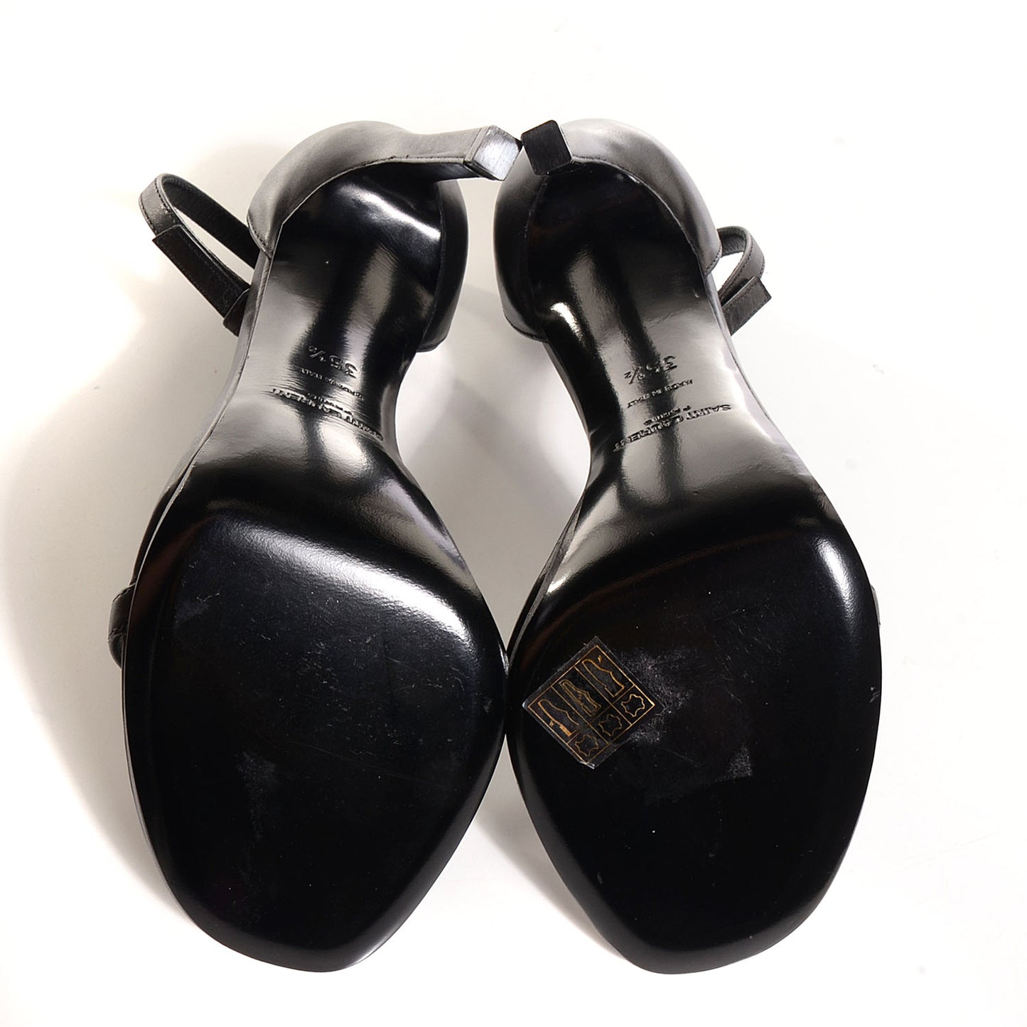 Calfskin Jane 110 Ankle Strap Sandals Black 35.5