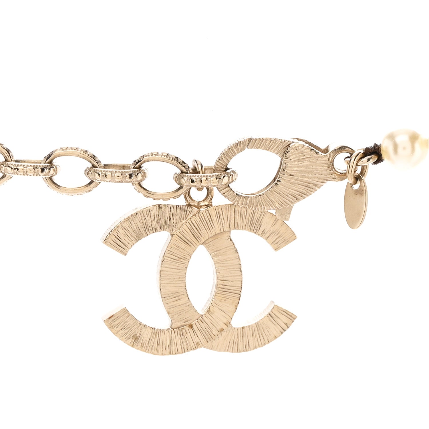 Chanel Graduated Pearl CC Long Necklace Gold 5 of 8