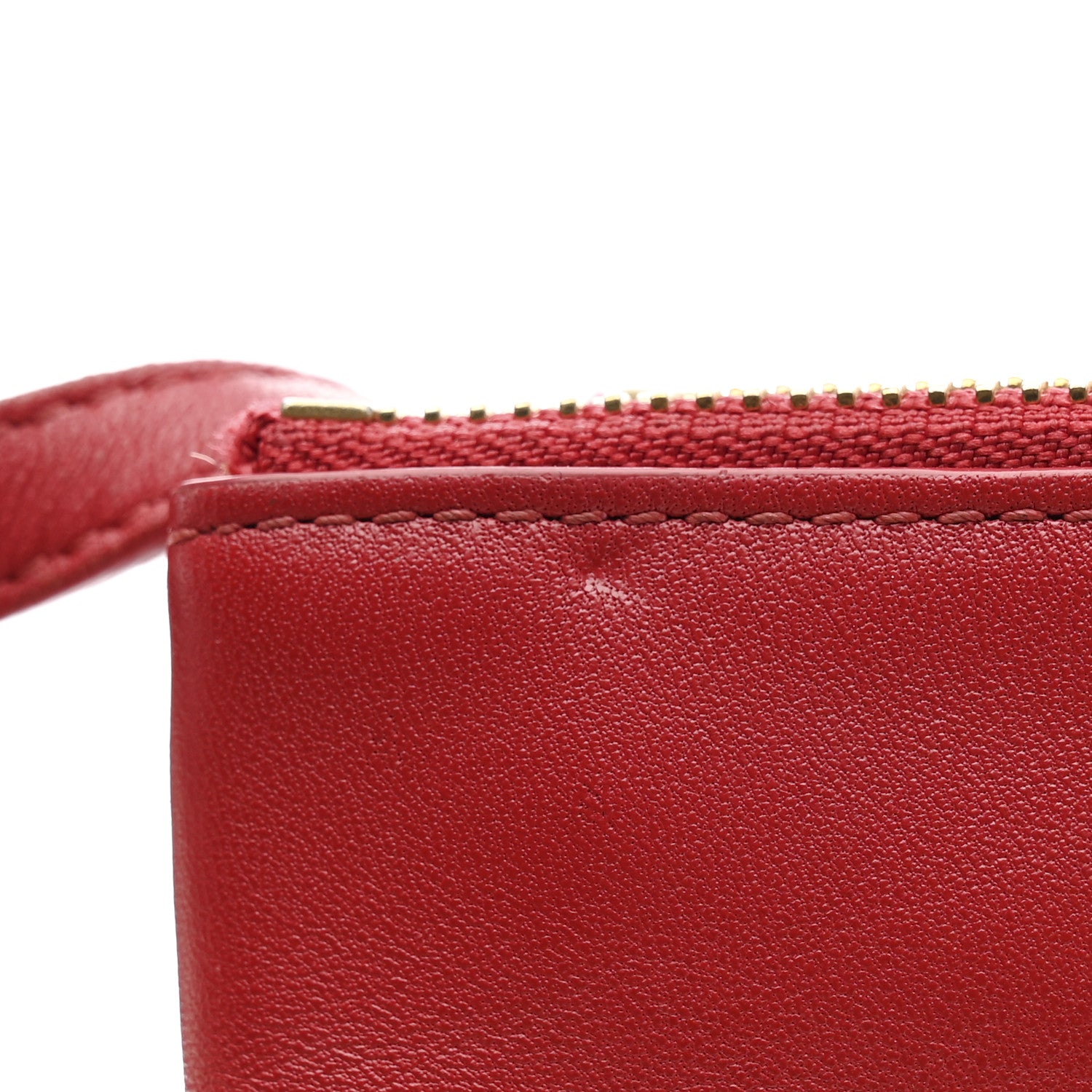 Celine Lambskin Large Trio Crossbody Bag Red 15 of 19