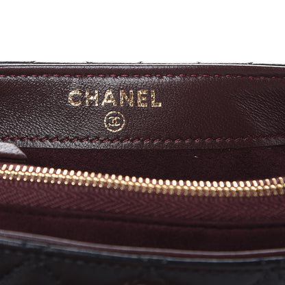 Chanel Lambskin Quilted Mini Phone Holder Clutch Black 7 of 10
