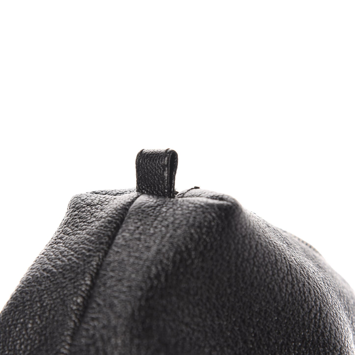 Grained Calfskin Logo Cosmetic Case Black