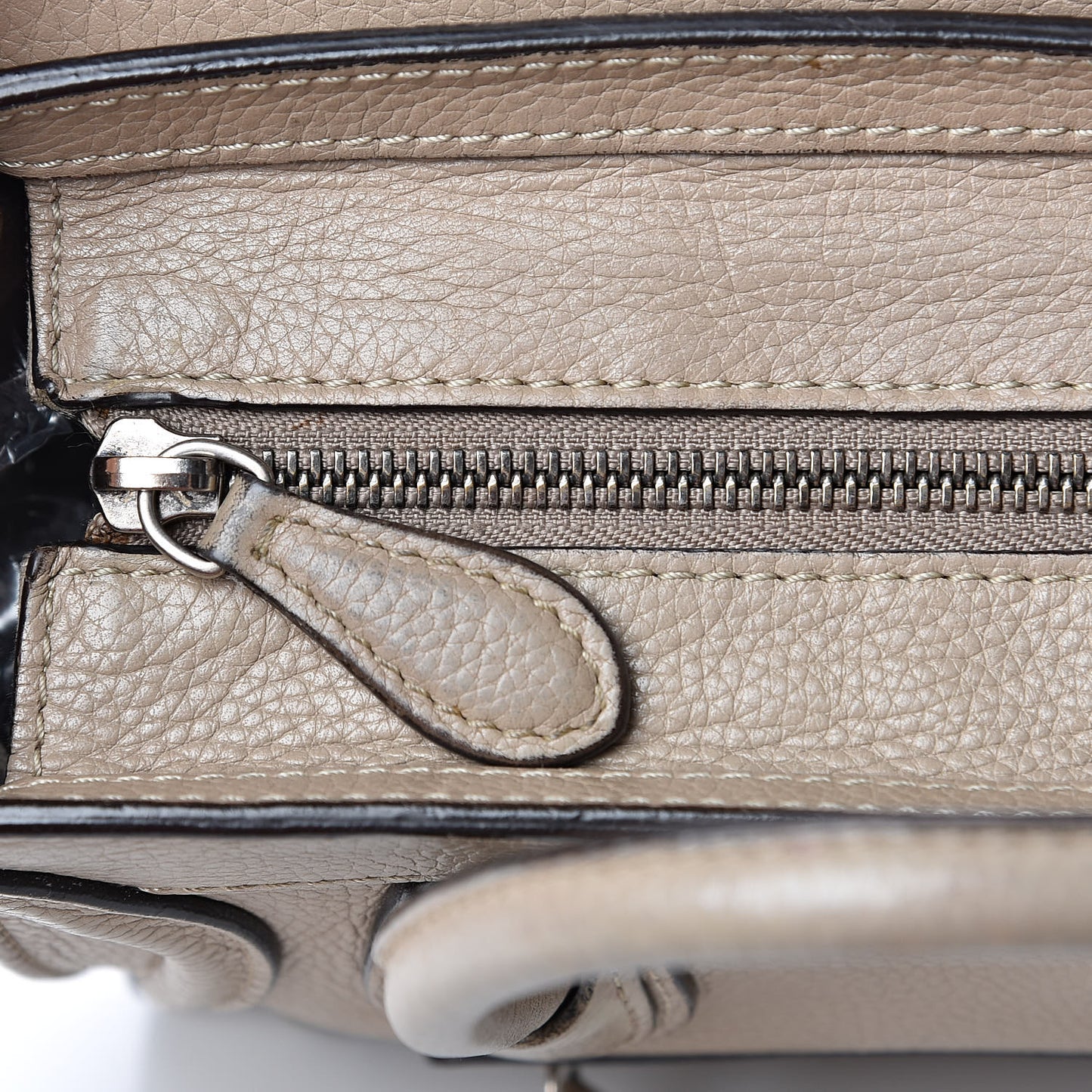 Drummed Calfskin Nano Luggage Dune