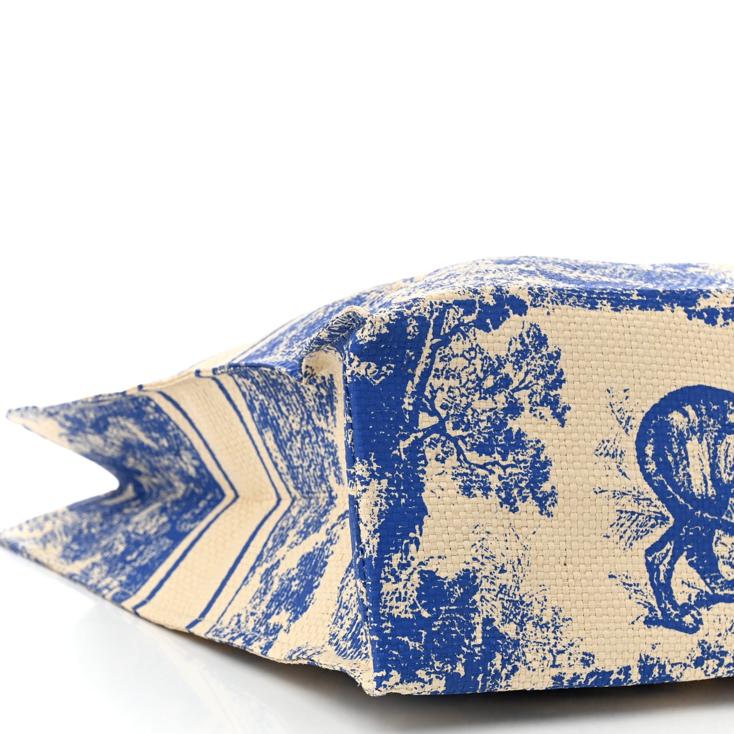 Straw Dioriviera Tote Blue