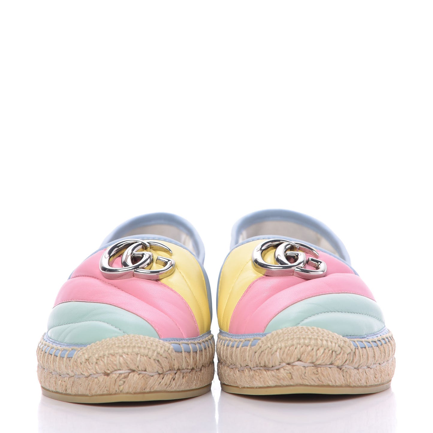 Nappa Matelasse Diagonal GG Marmont Espadrilles 36 Multicolor Pastel