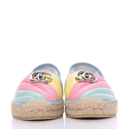 Gucci Nappa Matelasse Diagonal GG Marmont Espadrilles 36 Multicolor Pastel 3 of 11