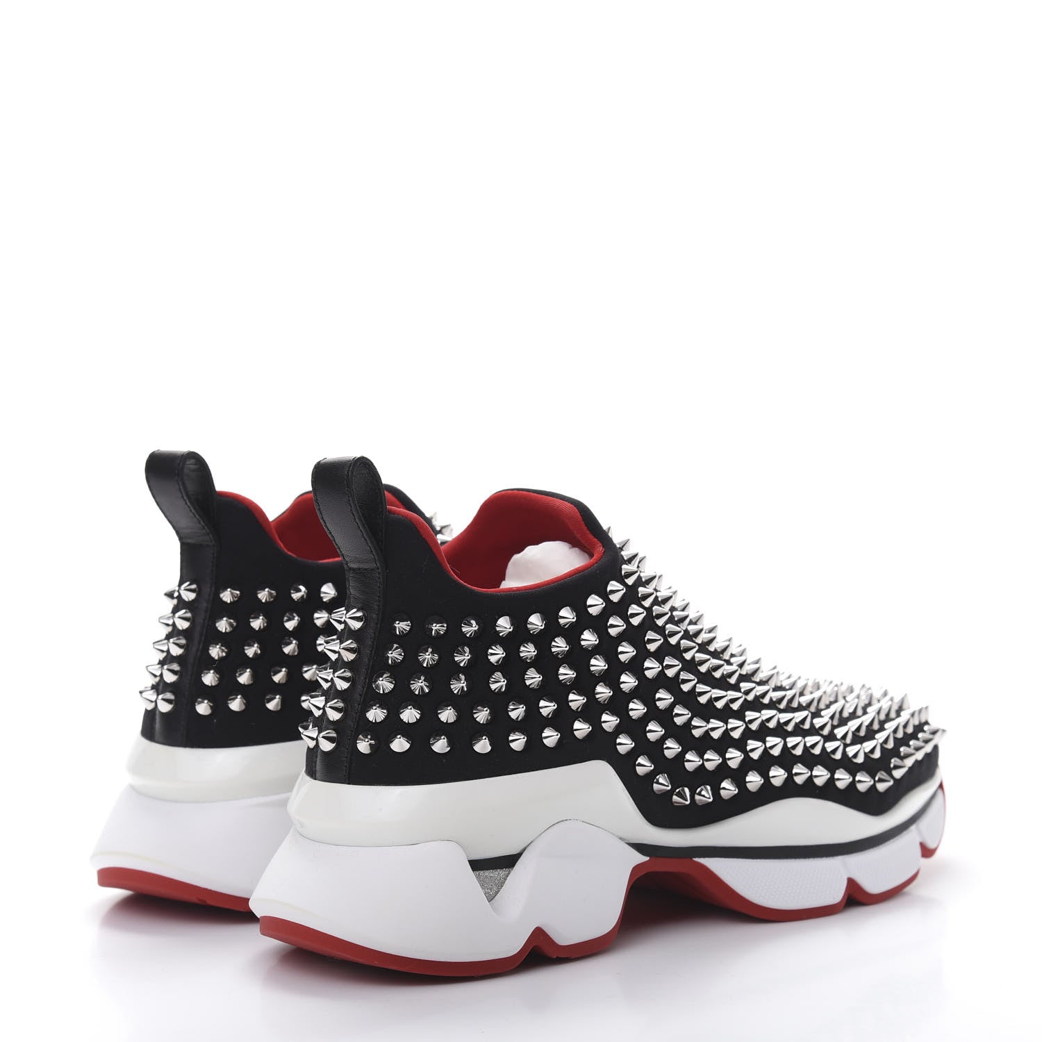 Christian Louboutin Neoprene Spike Sock Donna Flat Sneakers 36.5 Black 4 of 8