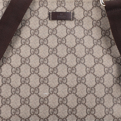 Gucci GG Supreme Monogram Small Flat Messenger Bag Dark Brown 8 of 10