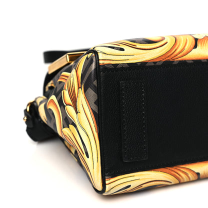 Versace X FENDI Grained Calfskin Fendace La Medusa Medium Top Handle Bag Black Multicolor 8 of 9
