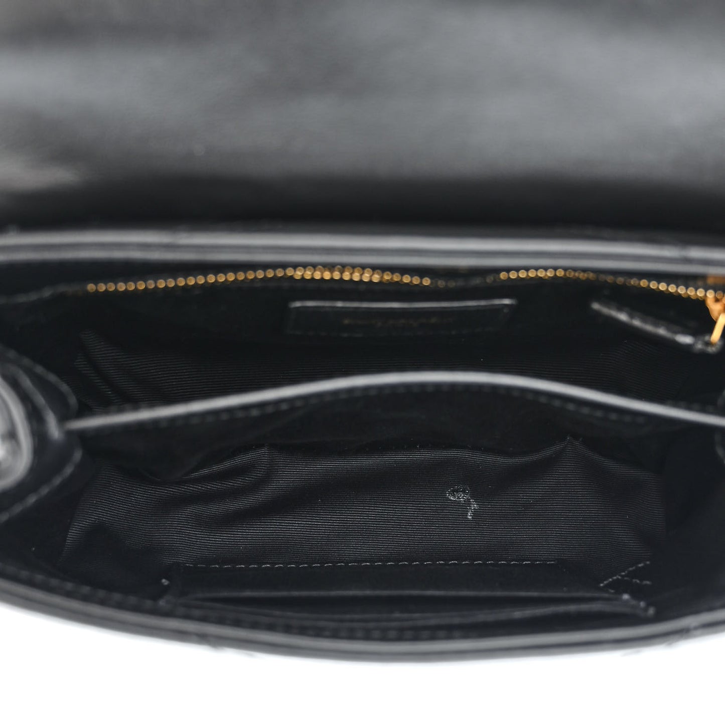 Calfskin Y Quilted Monogram Toy Loulou Crossbody Bag Black