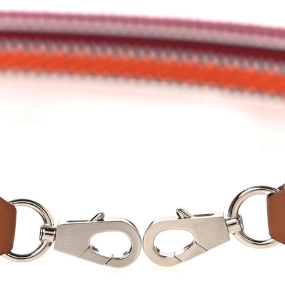Hermes Toile Swift 25mm Sangle Cavale Shoulder Strap Orange Minium Rose Gold 5 of 6