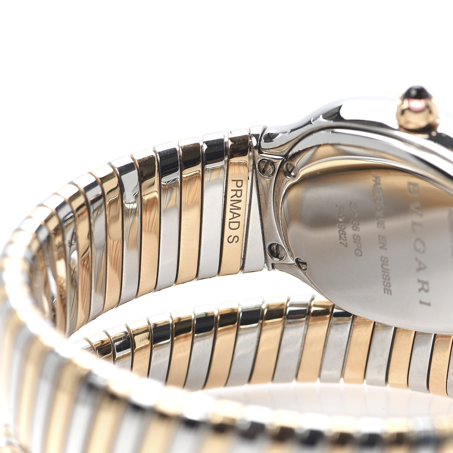 Bulgari Stainless Steel 18K Rose Gold Diamond Bezel 35mm Serpenti Tubogas Quartz Watch 6 of 6