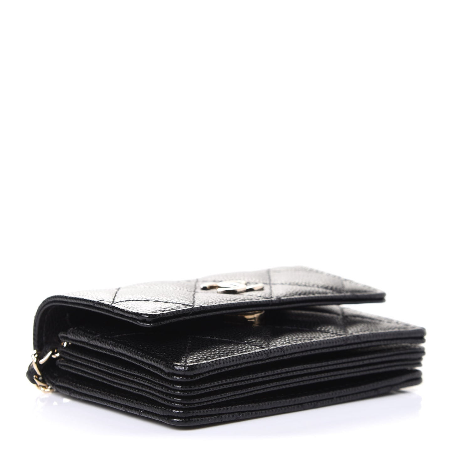 Caviar Quilted Belt Bag With Charms On Chain Black