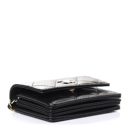 Chanel Caviar Quilted Belt Bag With Charms On Chain Black 3 of 4