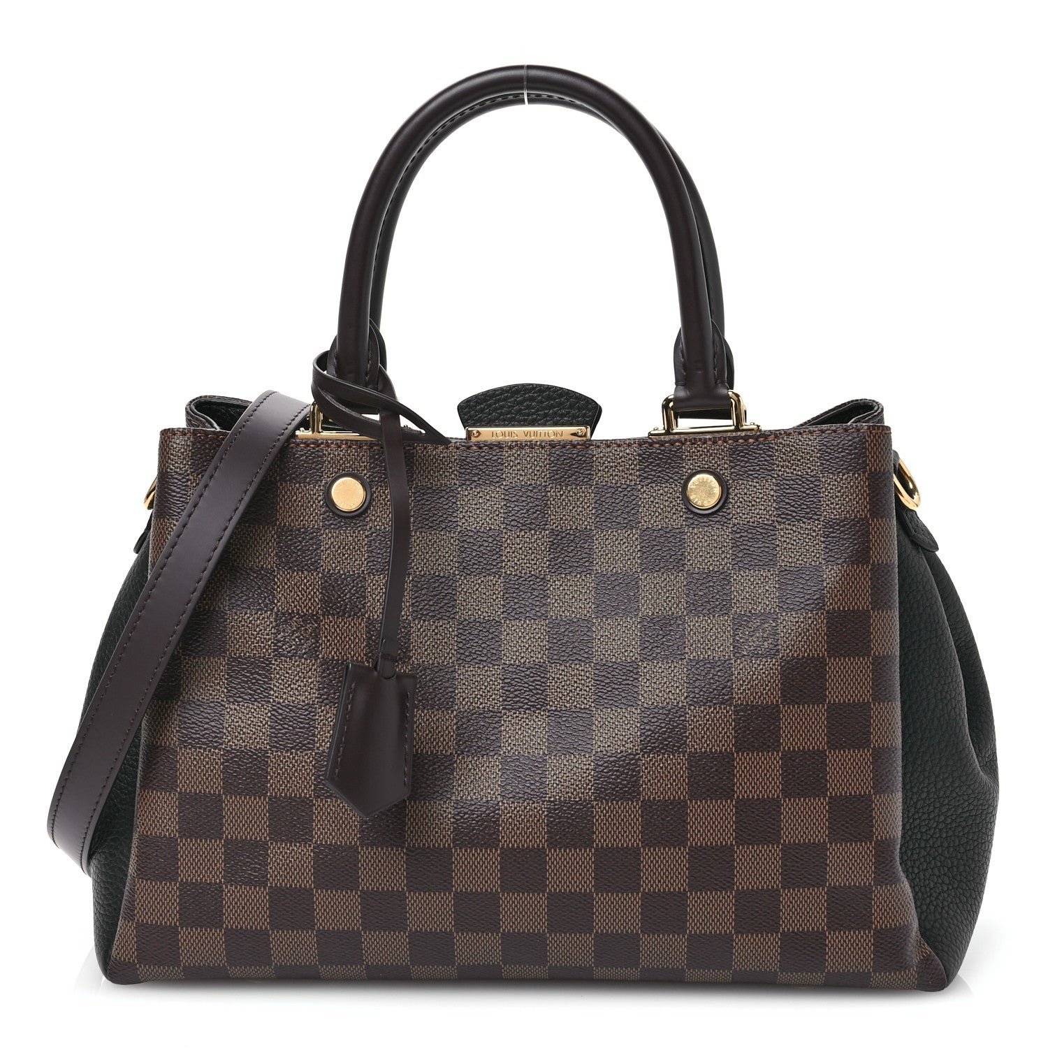 Louis Vuitton Damier Ebene Cuir Taurillon Brittany Black 1 of 11