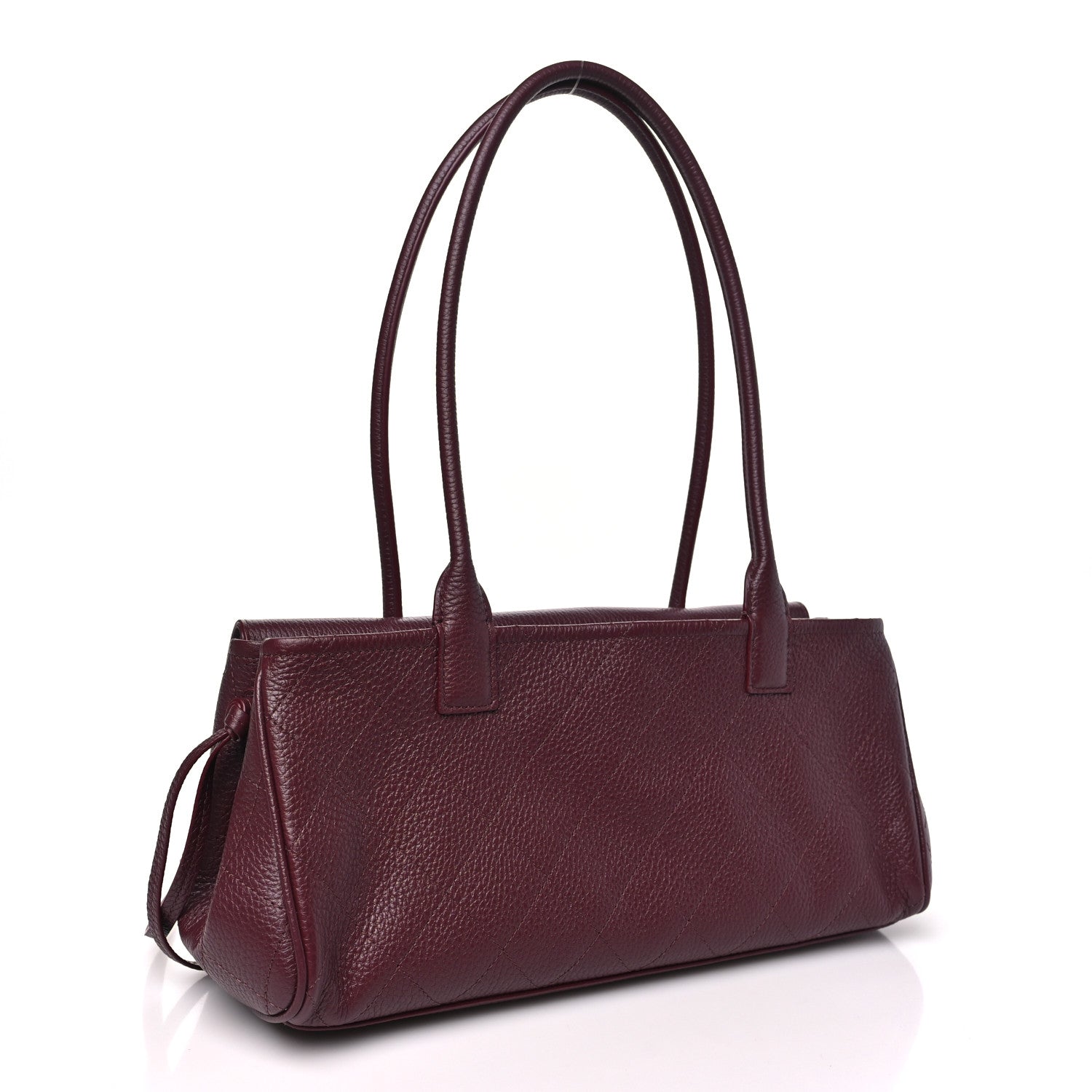 Chanel Grained Calfskin Stitched Urban Essentials Small Shopping Bag Burgundy 3 of 11