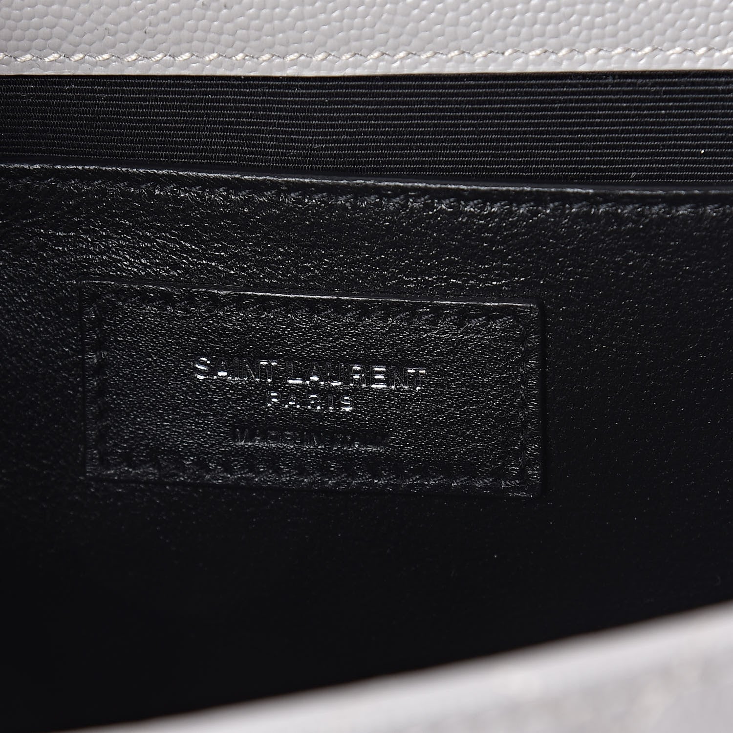 Saint Laurent Grain De Poudre Textured Mixed Matelasse Medium Triquilt Monogram Satchel Granite 6 of 9