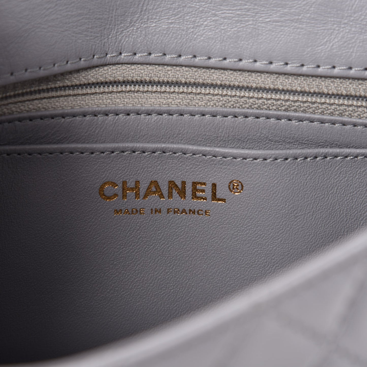 Aged Calfskin Quilted 2.55 Reissue Mini Flap Grey