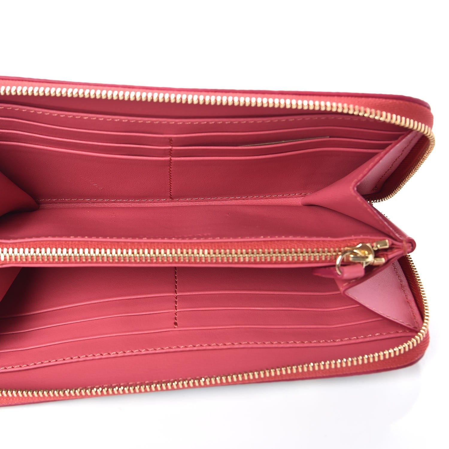 Burberry Haymarket Check Floral Print Zip Around Wallet Plum Pink Pewter Blue 5 of 7